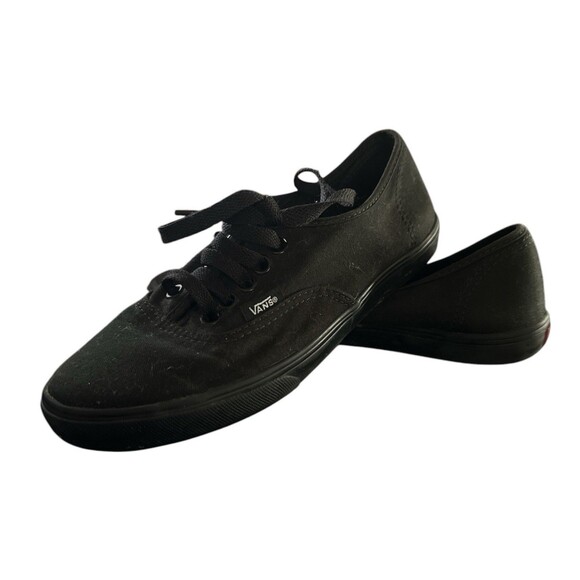 Vans Authentic Black Low Top Lace Up Canvas Sneaker Women 5.5/ Men Size 4 - Picture 1 of 5